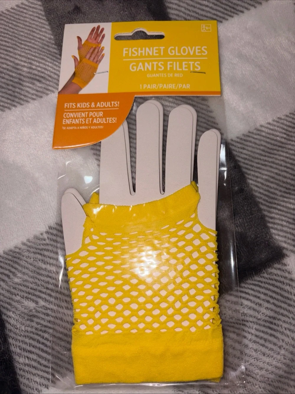 Yellow Fishnet Gloves - Unbranded Women's Fingerless Mitts